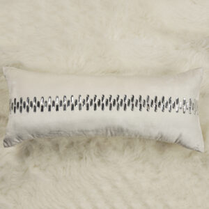 Off White Velvet Adda Stone Work Cushion Cover