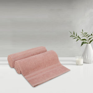 Lush & Beyond | 100% Cotton Bath Towel | Set of 2 | 500 GSM | Premium, Super-Soft, Absorbent & Odor Resistant | 56 x 26 Inches