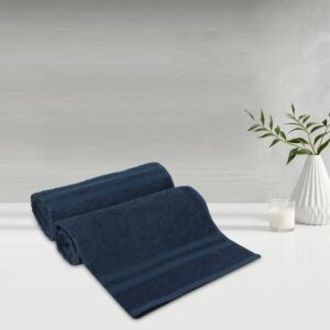 Lush & Beyond | 100% Cotton Bath Towel | Set of 2 | 500 GSM | Premium, Super-Soft, Absorbent & Odor Resistant | 56 x 26 Inches